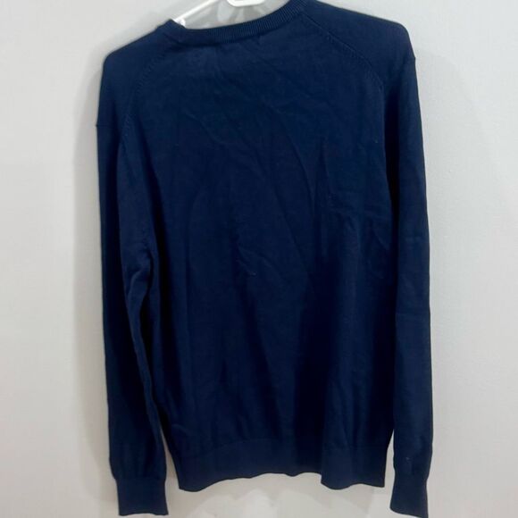 Michael Kors Midnight Blue & Gray Logo Charm Cotton Blend Sweatshirt Medium NWT - Picture 5 of 8